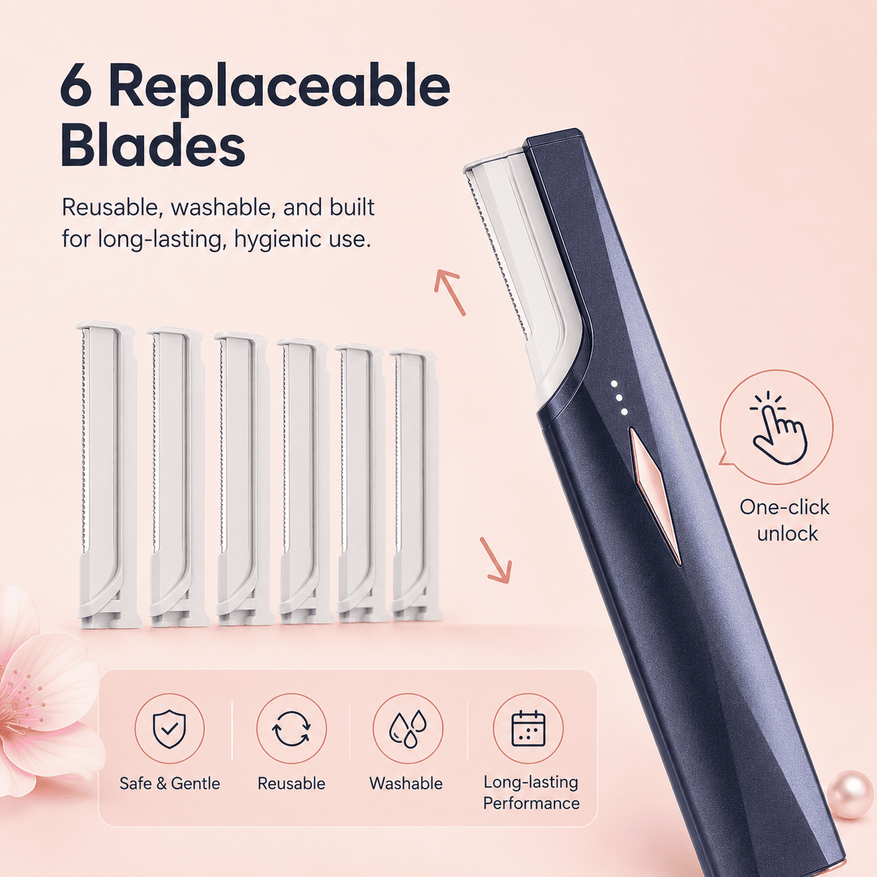 Liora Touch™ Smart Sonic Dermaplane Razor